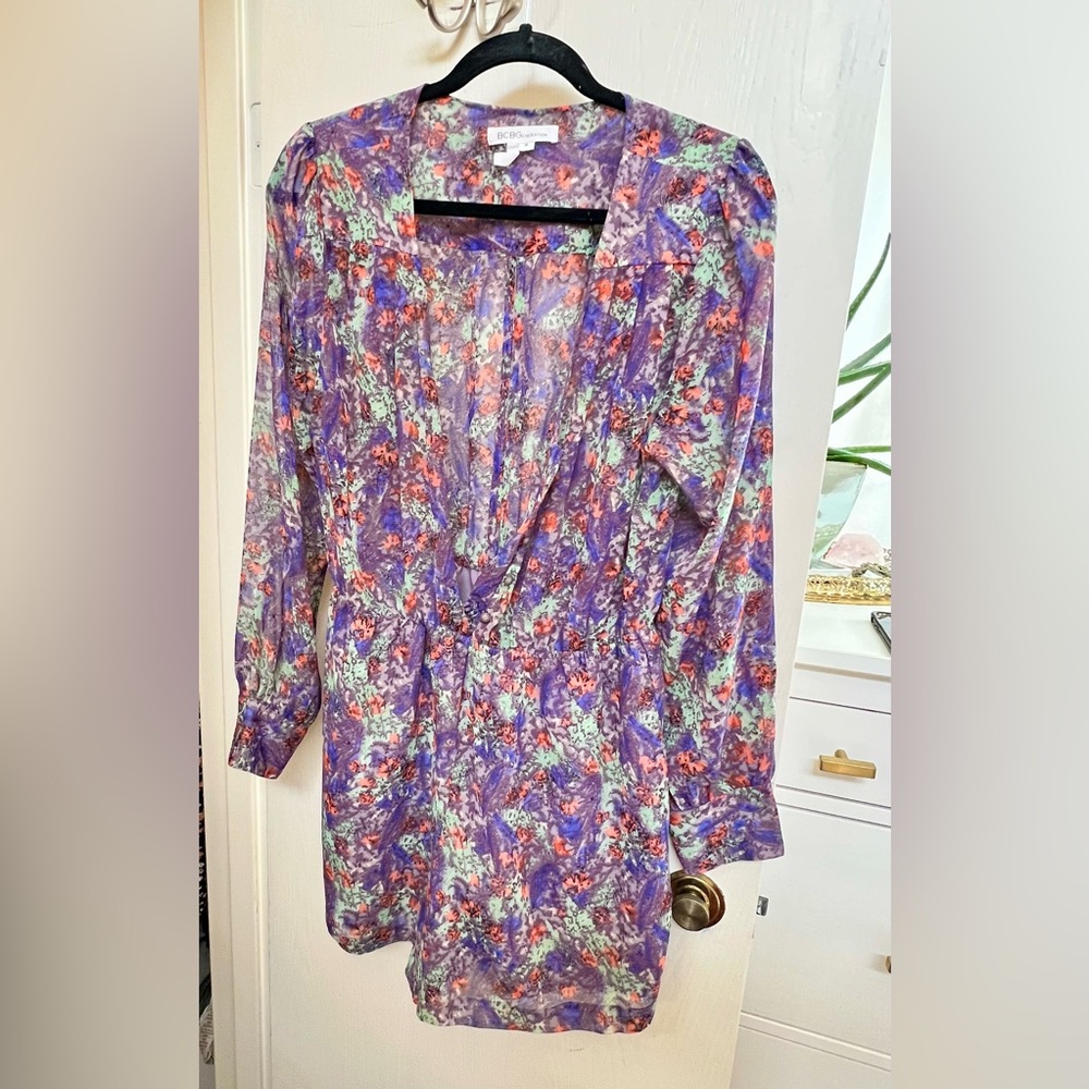 BCBG flowered romper